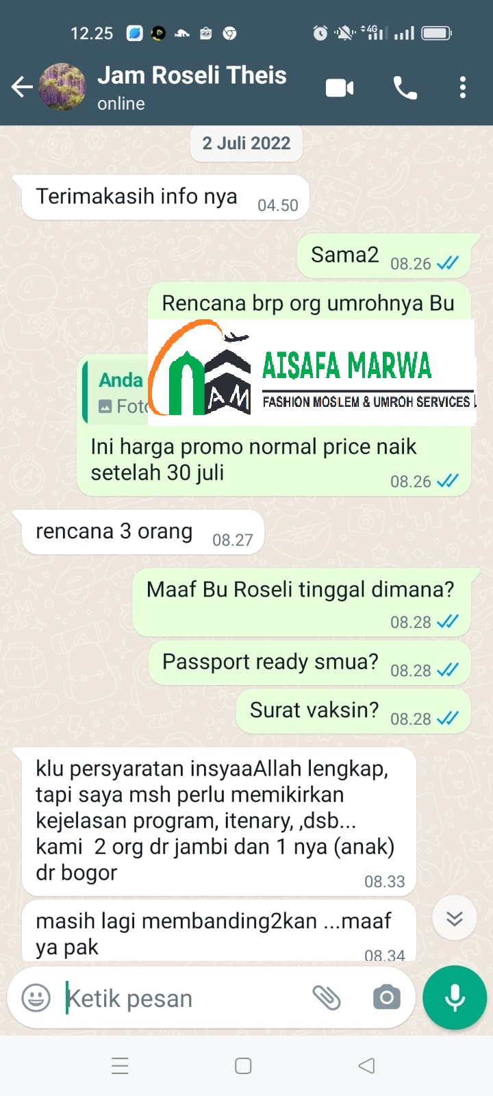 testimoni jamaah 22